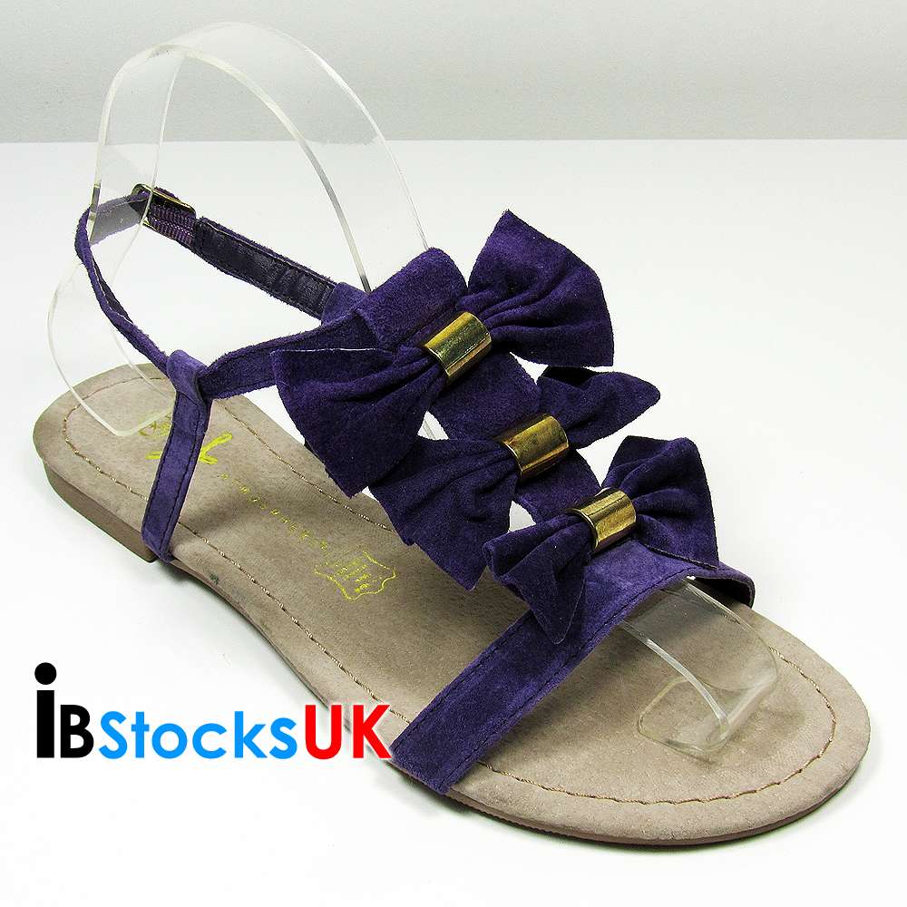 Ladies Womens Primark Gladiator Purple Sandals Beach Summer Shoes 3 4 ...